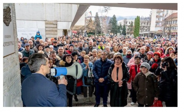 Вчерашният граждански протест в подкрепа на кмета на Ботевград от