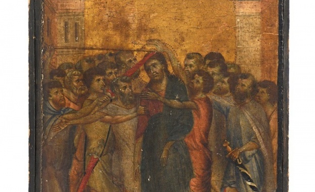 Картината „Осмиването на Христос“ на италианския художник Чимабуе, открита преди