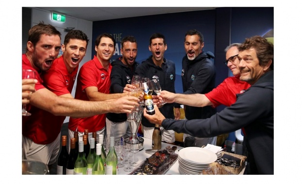 Шампионите на ATP Cup отборът на Сърбия намериха време
