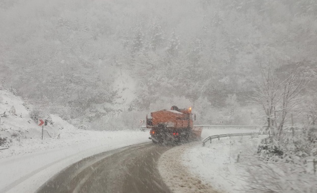 Обилният снеговалеж затвори пътища и остави без ток села на
