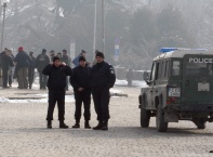 „Национална инициатива за социална солидарност&quot; проведоха протестен митинг от западната част на площад „Св.Ал. Невски&quot; от страната на Светия синод, извън зоната за сигурност на Народното събрание