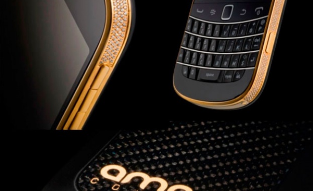 Златно Blackberry с кристали Swarovski