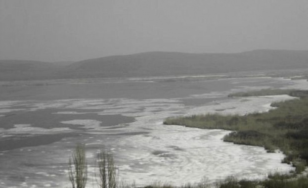 Езерото в резервата "Сребърна" замръзна