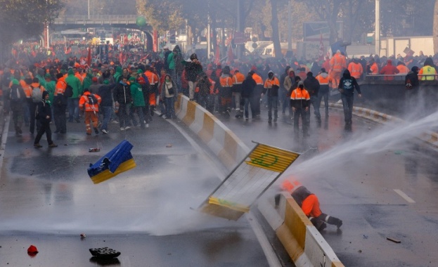 Сблъсъци на протести в Брюксел