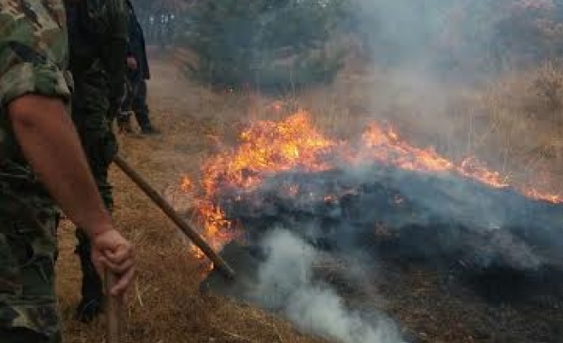 Военнослужещи от Сухопътните войски се включиха в овладяване на пожар в Област Хасково