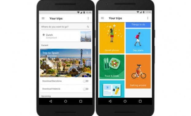 Google Trips планира умело пътешествията