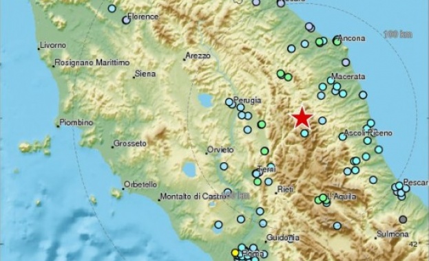 Силно земетресение разтърси централна Италия