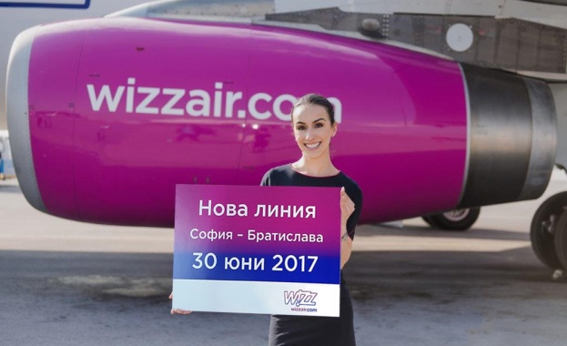 Wizz Air стартира от базата си в София нова линия до Братислава 