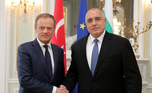 Бойко Борисов и Доналд Туск обсъдиха очакванията си от лидерската среща ЕС - Турция