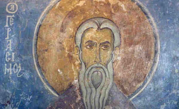 Преподобни Герасим родом от Ливия от млади години се посветил
