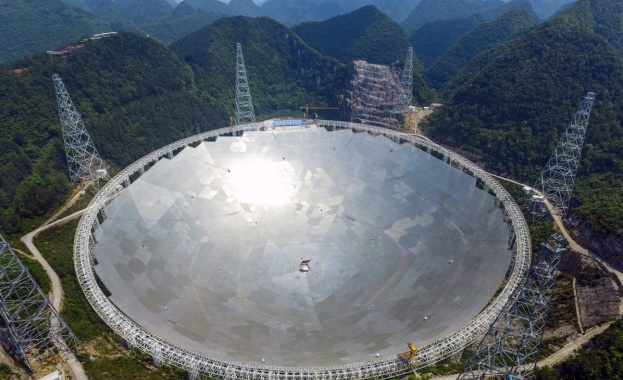 Най големият радиотелескоп в света Тянън Небесно око разположен в