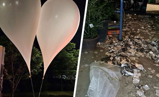 Агенцията отбеляза че балоните са пълни с хартия и пластмаса