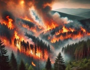 Пожар горя тази нощ в северозападна Стара планина