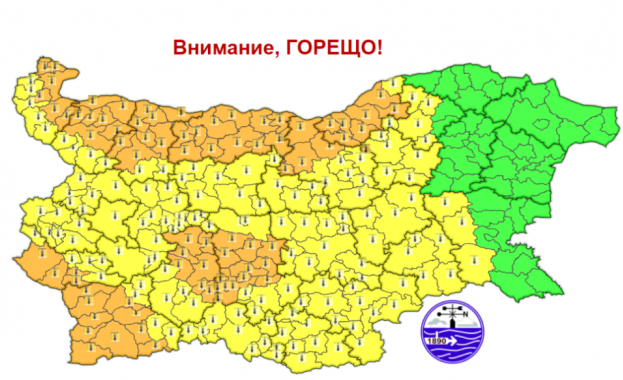 Оранжев код за горещини в 10 области у нас