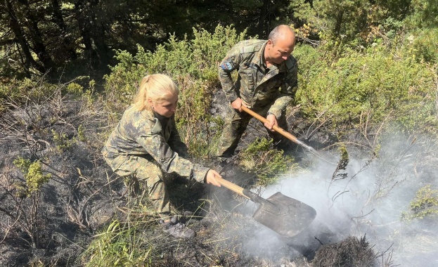 Военнослужещи и техника от Българската армия и днес помагат за овладяването на пожара в Рила